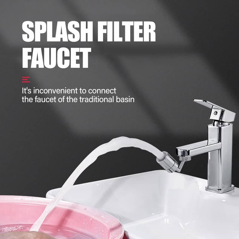 Universeller Wasserhahn-Spritzschutzfilter